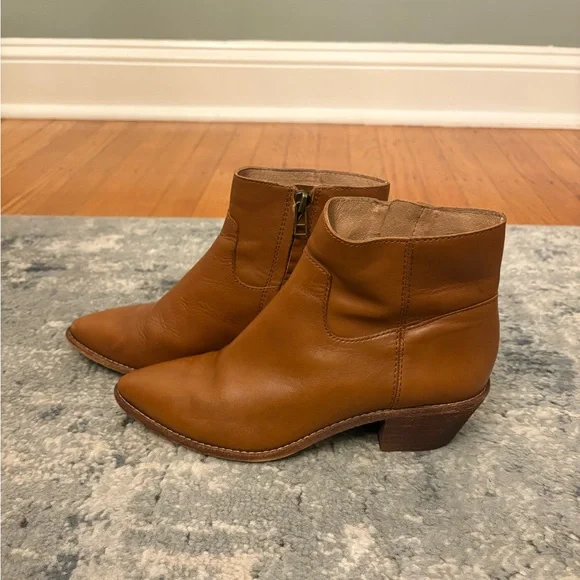 Madewell The Charley Boot in English Saddle Brown Leather, SZ 7.5 - Picture 6 of 16